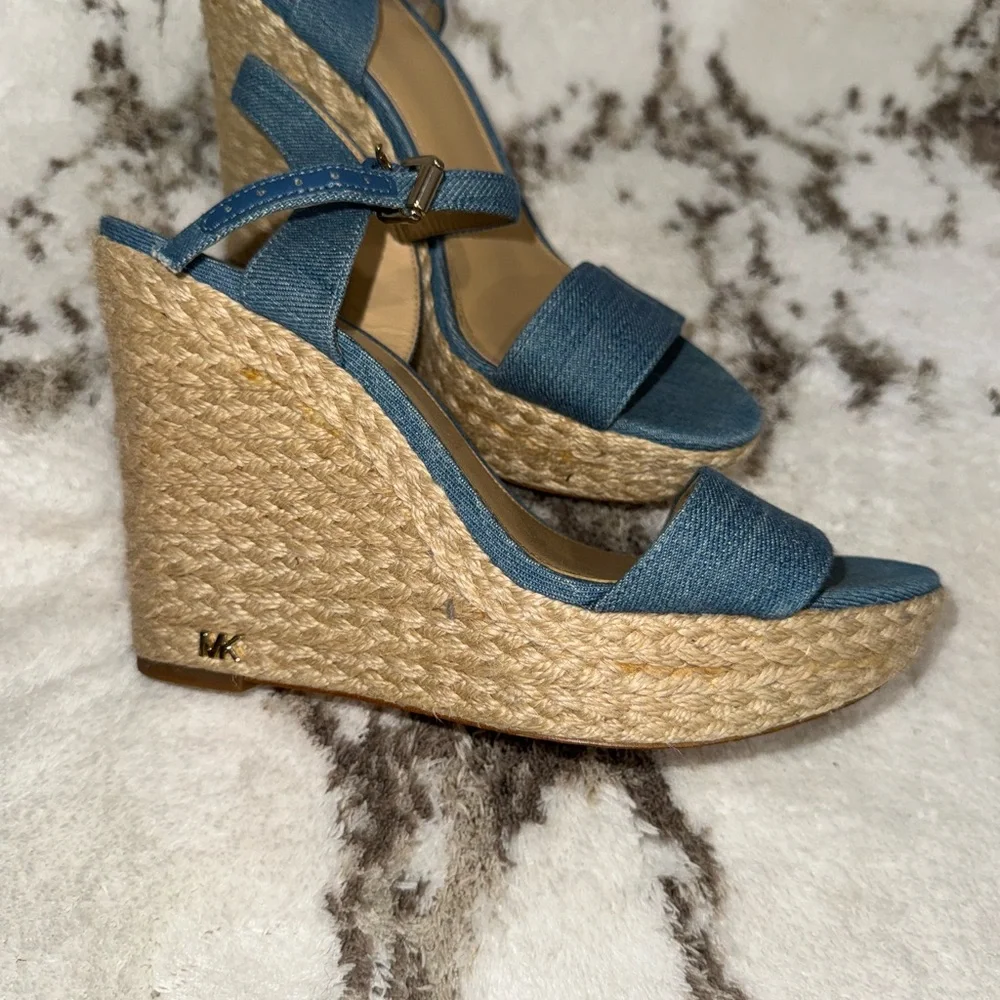 Michael Kora denim wedges - Picture 2 of 3